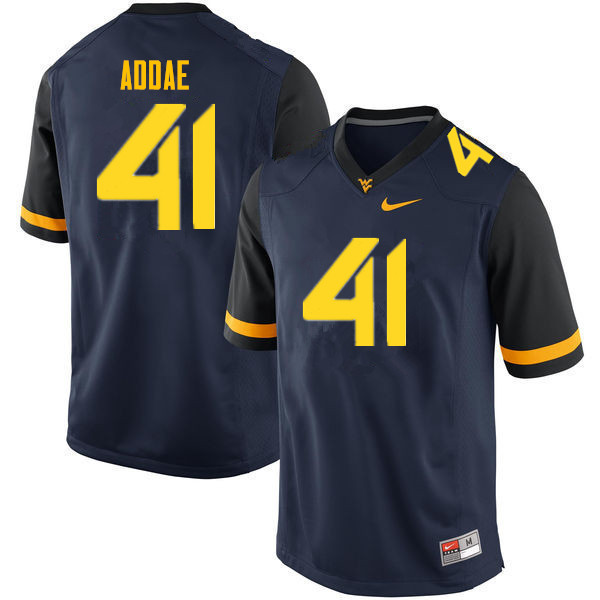 NCAA Men's Alonzo Addae West Virginia Mountaineers Navy #41 Nike Stitched Football College Authentic Jersey MM23U47QY